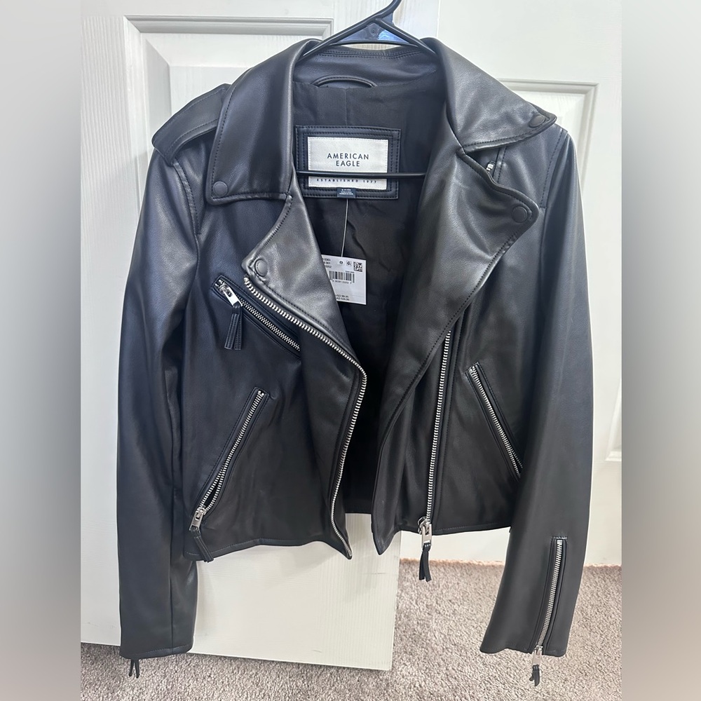 American Eagle faux leather jacket